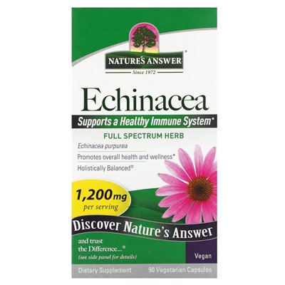 Nature's Answer, Echinacea, 1200 mg, 90 vegetarische Kapseln (400 mg pro Kapsel)