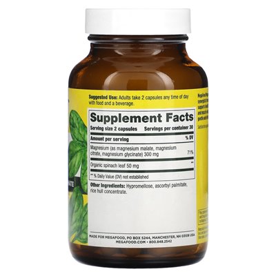 Megafood, Magnesium, 300 mg, 60 Kapseln