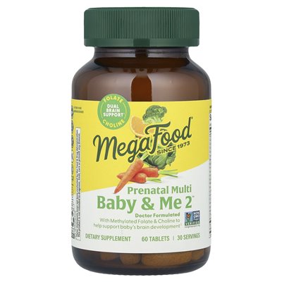 Megafood, Baby &amp Me 2 ™, Prenatal Multi, 60 tabletek
