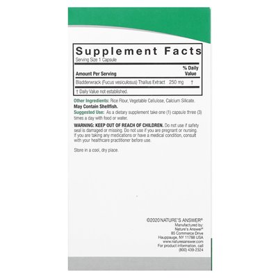Odpowiedź natury, pęcherzyka, 250 mg, 90 kapsułek wegetariańskich