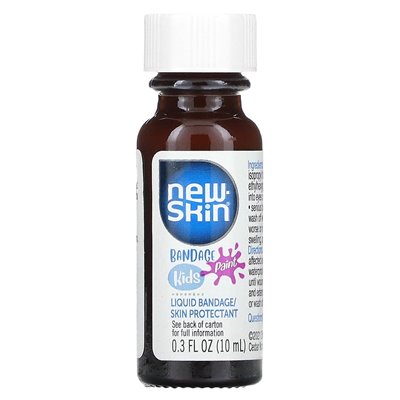 Nowa skóra, dzieci, farba bandażowa, bandaż w płynie/ochrona skóry, fiolet, 0,3 fl oz (10 ml)