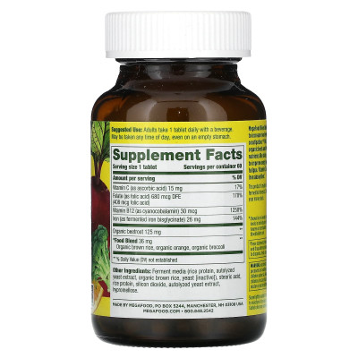Megafood, Blood Builder, Iron, 60 Tablets