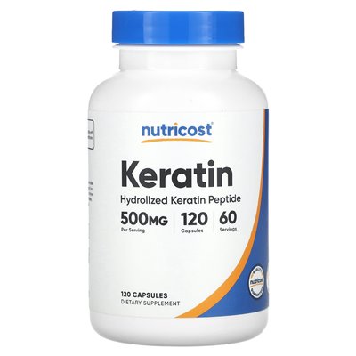 Nutricost, Keratin, 500 mg , 120 Capsules (250 mg per Capsule) Nutricost, Keratin, 500 mg , 120 Capsules (250 mg per Capsule)