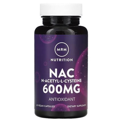 MRM Nutrition, NAC, N-Acetyl-L-Cystein, 600 mg, 60 vegane Kapseln
