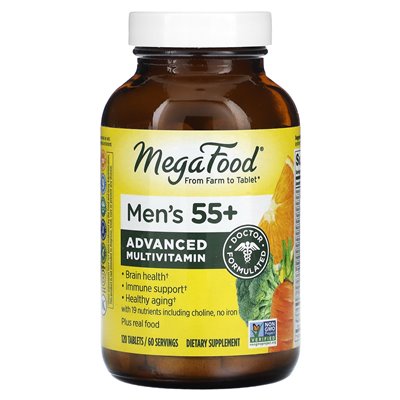 Megafood, 55+, Advanced Multivitamin, 120 Tabletten