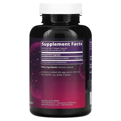 MRM Nutrition, MSM, 1000 mg, 120 vegan capsules