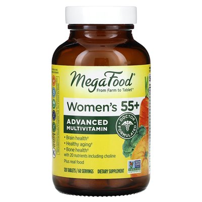 Megafood, Frauen 55+, fortschrittliches Multivitamin, 120 Tabletten