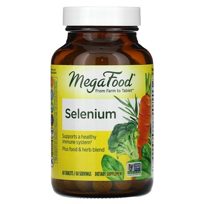 Megafood, selen, 60 tabletek