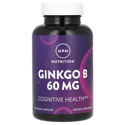 MRM Nutrition, Ginkgo B, 60 mg, 120 vegan capsules