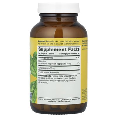 Megafood, Magnesium, 90 Tabletten