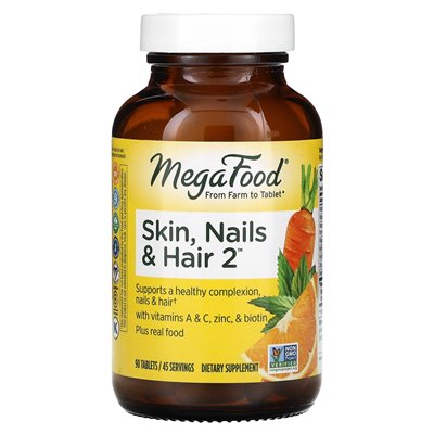 Megafood, Skin, Nails and Hair 2, 90 tablets