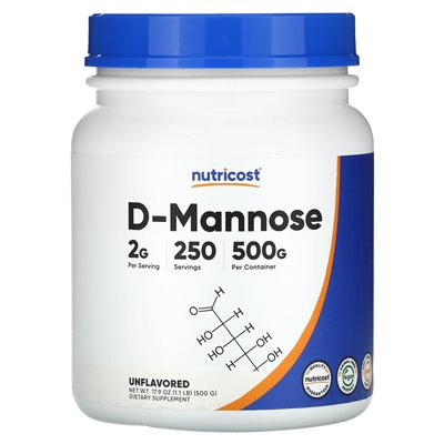Nutricost, D-Mannose, niezmożony, 17,9 uncji (500 g)