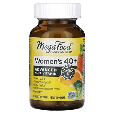 Megafood, 40+, Advanced Multivitamin, 60 Tablets