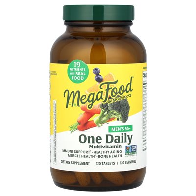 Megafood, 55+, One Daily Multivitamin, Multivitaminpräparat für unter 12 Jahren, 120 Tabletten
