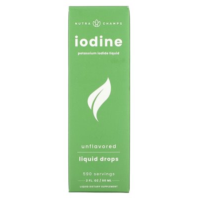 Nutrachamps, płynne krople jodu, bezsfektowane, 2 fl oz (60 ml)