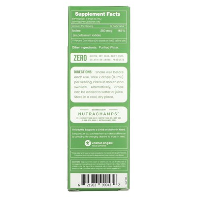 Nutrachamps, płynne krople jodu, bezsfektowane, 2 fl oz (60 ml)