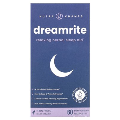 Nutrachamps, Dreamrite, 60 łatwych do spłaty kapsułek wegetariańskich