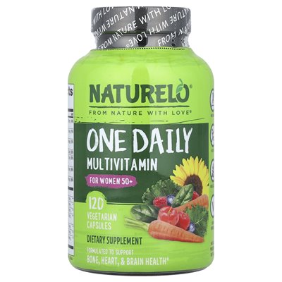 Naturelo, jedna dzienna multiwitamina dla kobiet 50+, 120 kapsułek wegetariańskich Naturelo, jedna dzienna multiwitamina dla kobiet 50+, 120 kapsułek wegetariańskich