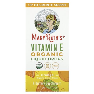 Maryruth's, organiczna witamina E płynna, pomarańczowa, 2 fl oz (60 ml) Maryruth's, organiczna witamina E płynna, pomarańczowa, 2 fl oz (60 ml)