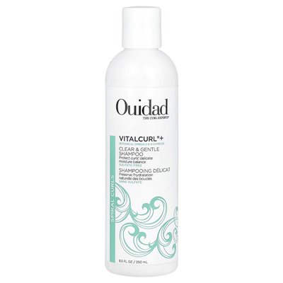 Ouidad, VitalCurl®+, Clear &amp Delikatne szampon, spiralne loki, 8,5 fl oz (250 ml)