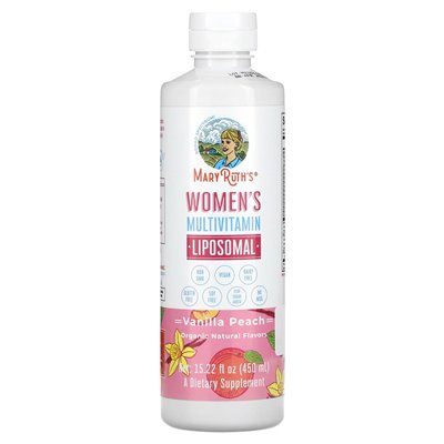 Maryruth's, Women's Multivitamin Liposomal, Vanilla Peach, 15.22 Fl Oz (450 ml)
