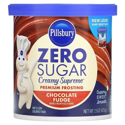 Pillsbury, zuckerfrei, Premium-Zuckerguss, Schokoladenfondant, 15 oz (425 g)