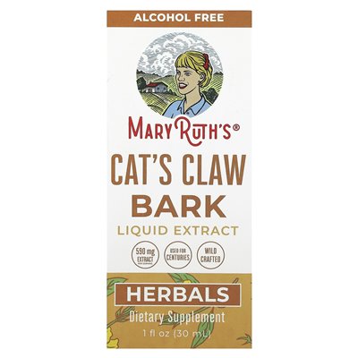 Maryruth's, Cat's Claw Bark płynny ekstrakt, wolny od alkoholu, 1 fl oz (30 ml)